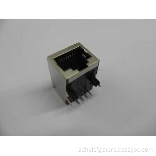 Integrated 100M Magnetic RJ45 Connector, 1500V AC Tab Down